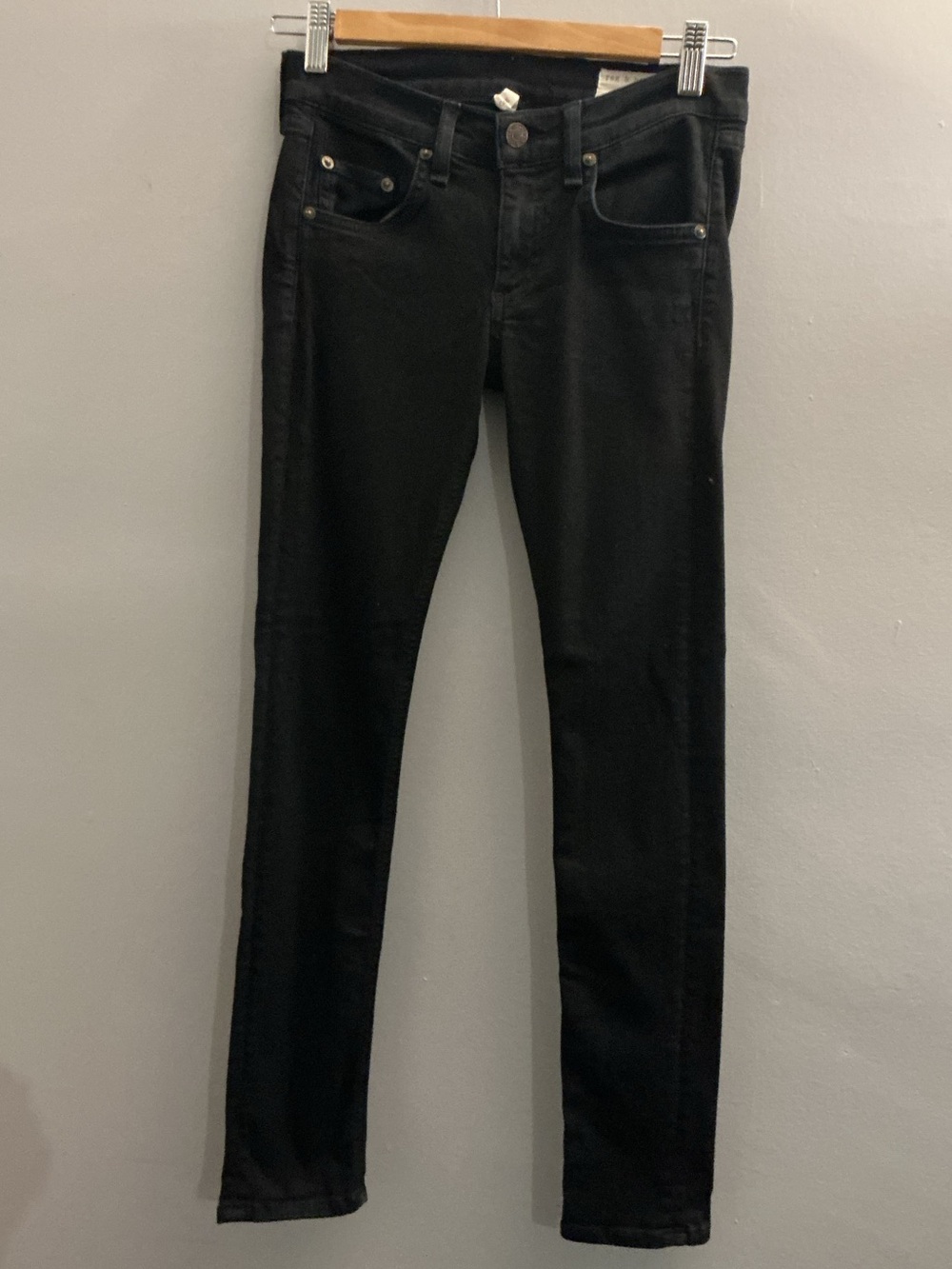 rag & bone JEAN Capri Black Mid Rise Skinny Jeans Size 24